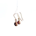 9ct Rose Gold Garnet Earrings