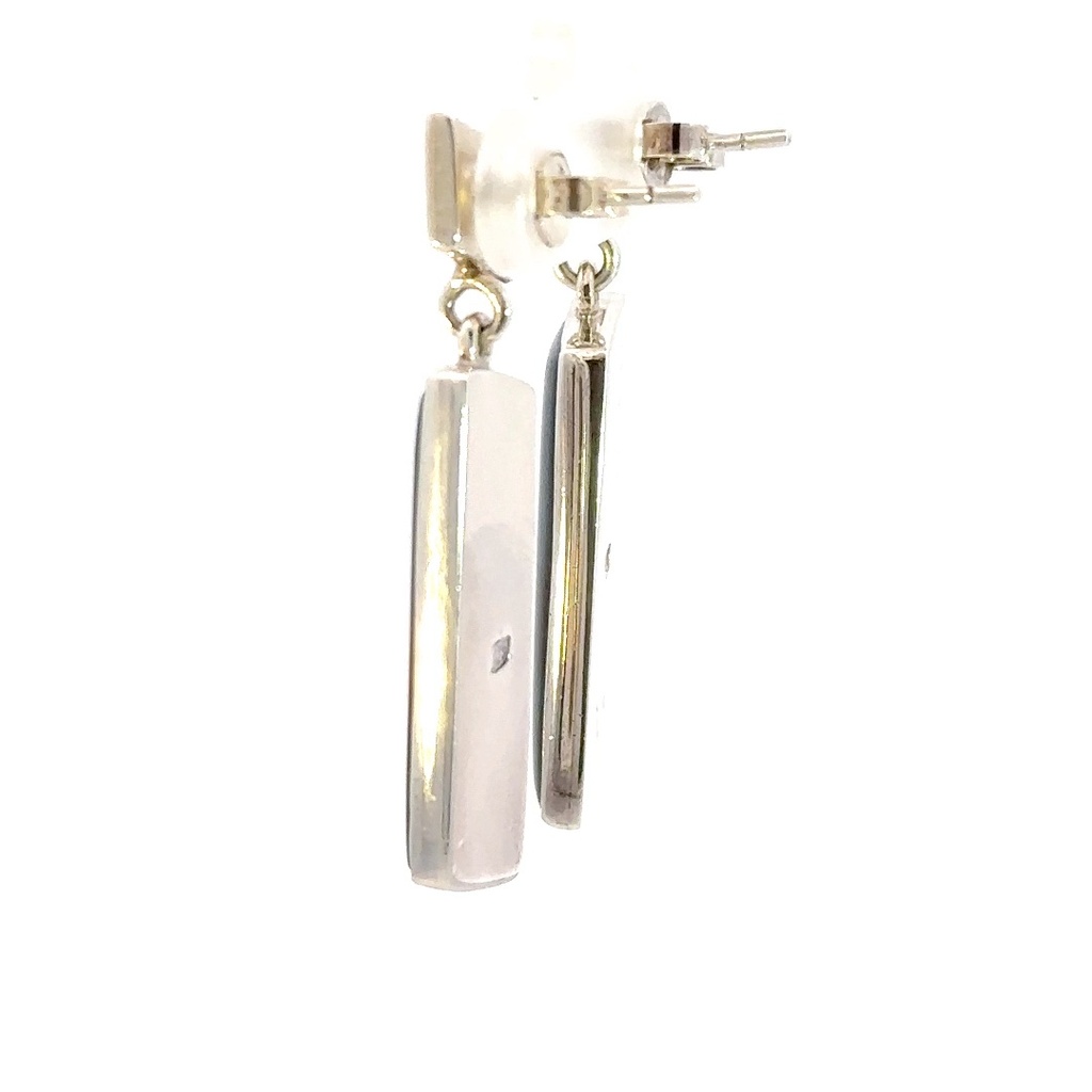 Silver stud & Mintablie opal drop