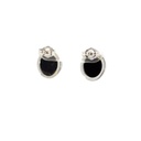 Sterling silver triplet opal stud earring