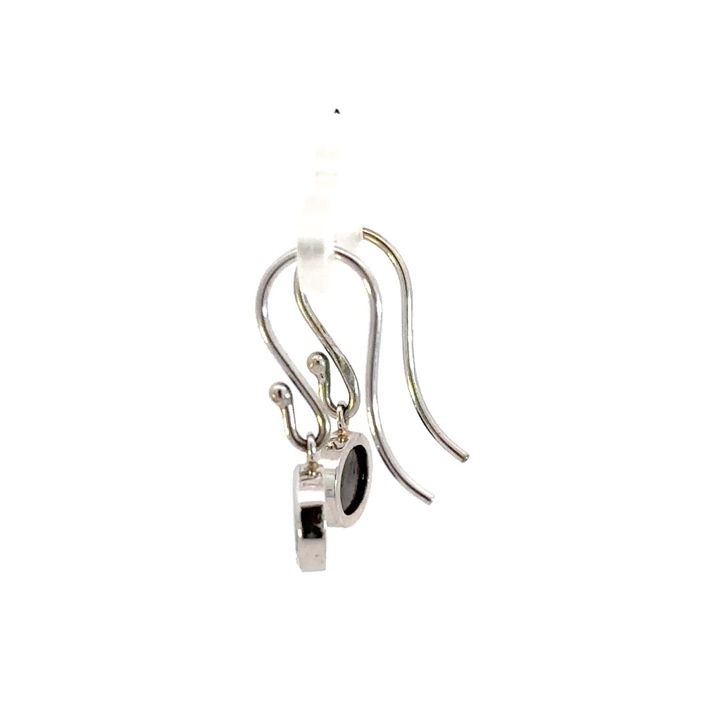 14K white gold opal drop earrings