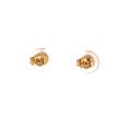 9K solid white opal earrings