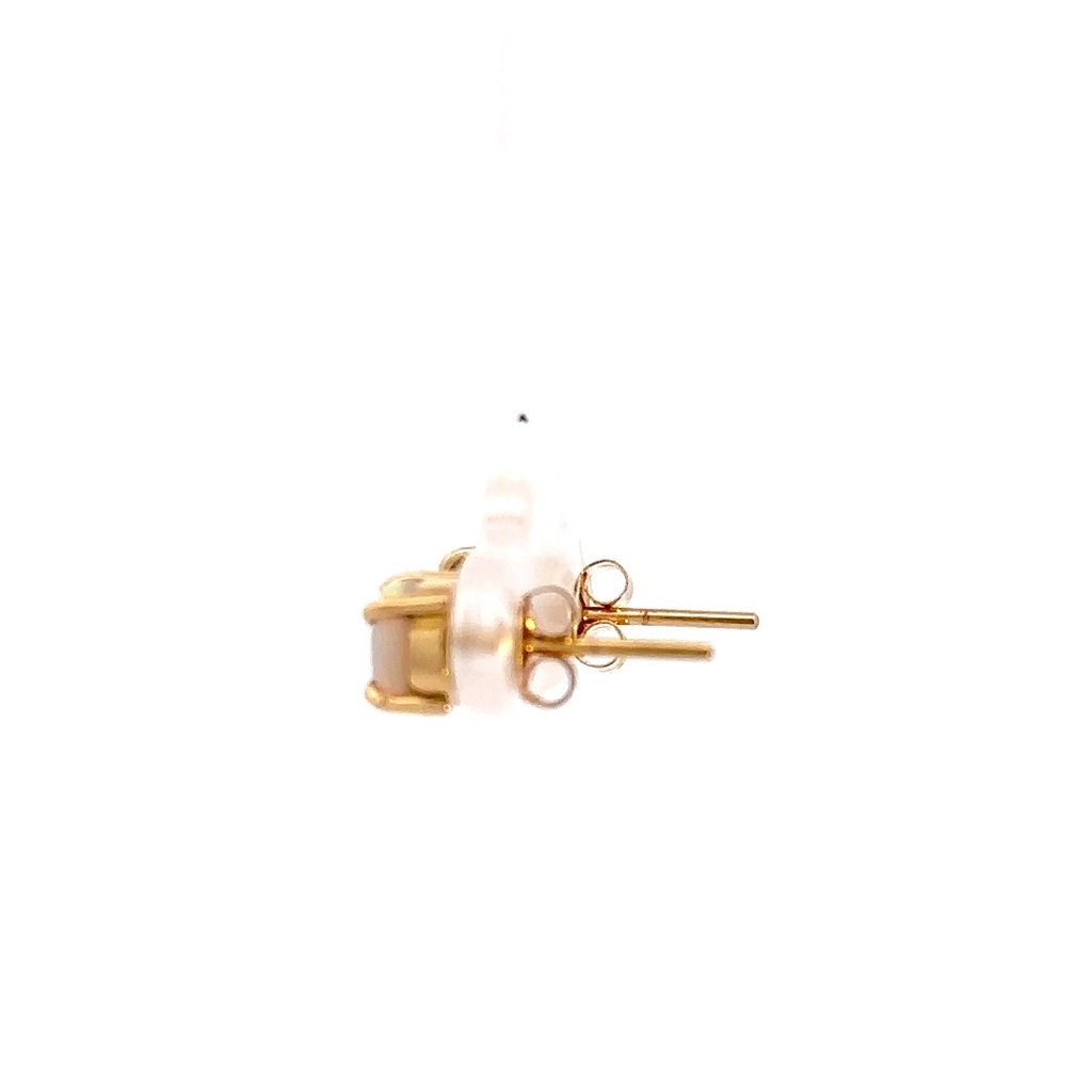 18K solid Australian opal stud earrings