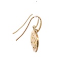 9K yellow gold pierced design drop earrings