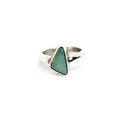 Silver Boulder Opal Ring with Multi Colours