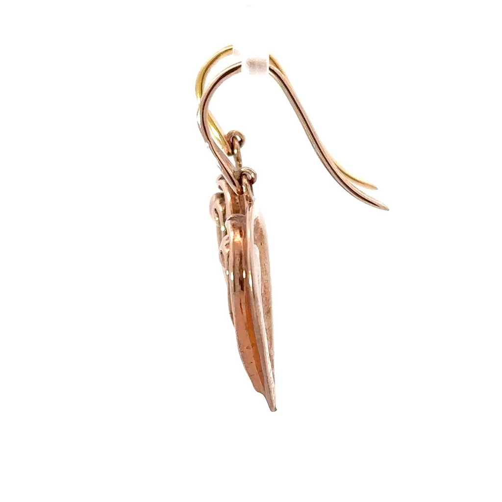 9ct Rose Gold Leaf Shape Earrings