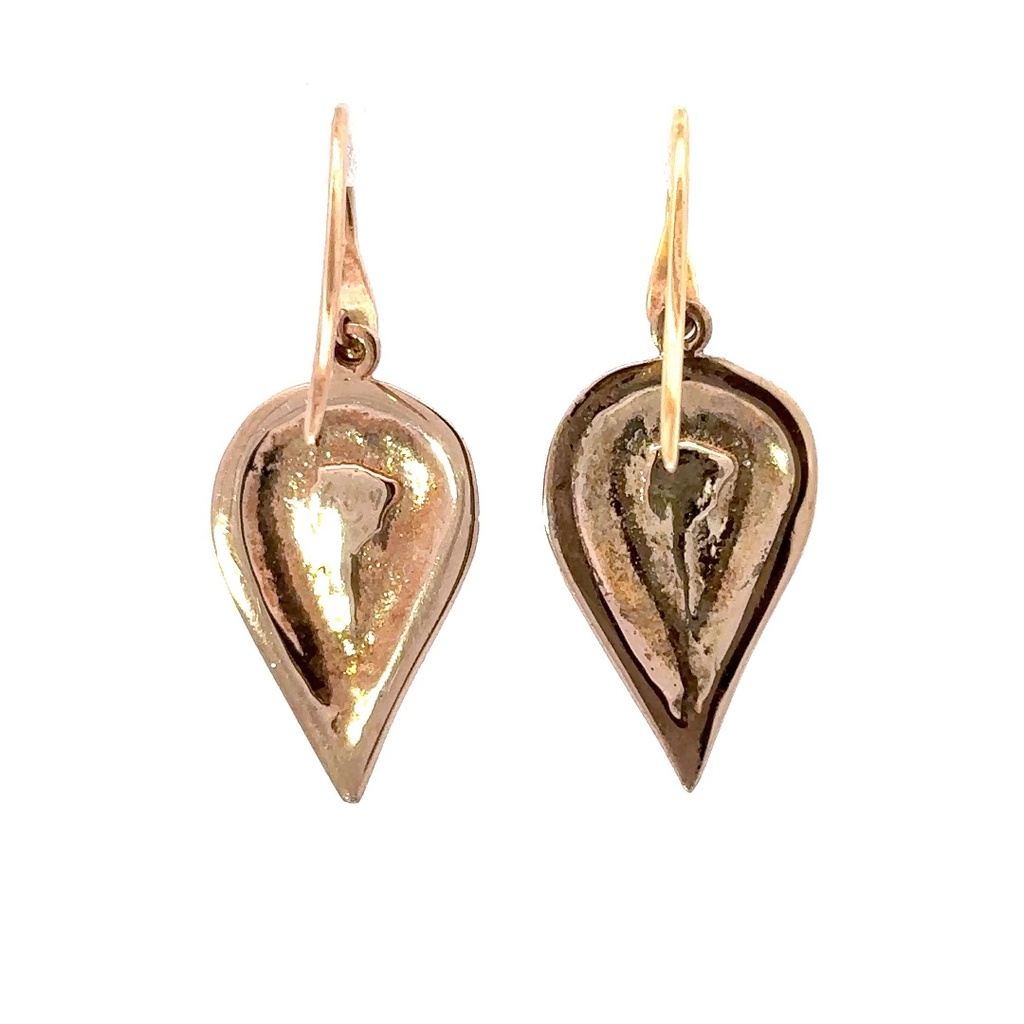 9ct Rose Gold Leaf Shape Earrings