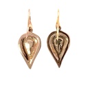 9ct Rose Gold Leaf Shape Earrings