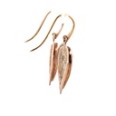 9ct Rose Gold Leaf Shape Earrings