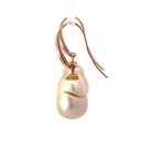 9K pink baroque freshwater pearl drop earrings