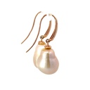 9K pink baroque freshwater pearl drop earrings