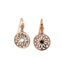 9K white gold pierced disc earrings