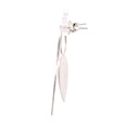 Silver stud with pear shaped drop earrings