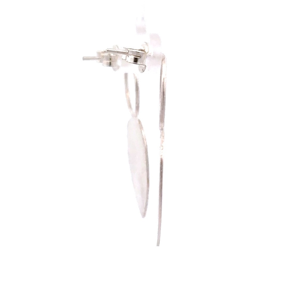 Silver stud with pear shaped drop earrings