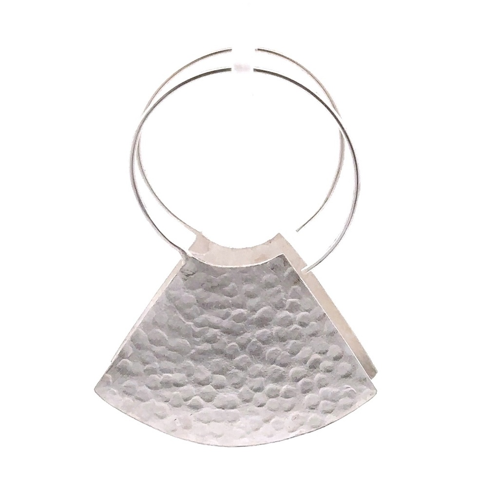 Silver sideways earrings