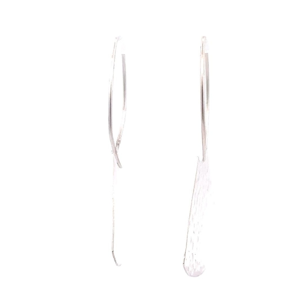 Silver sideways earrings