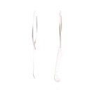 Silver sideways earrings