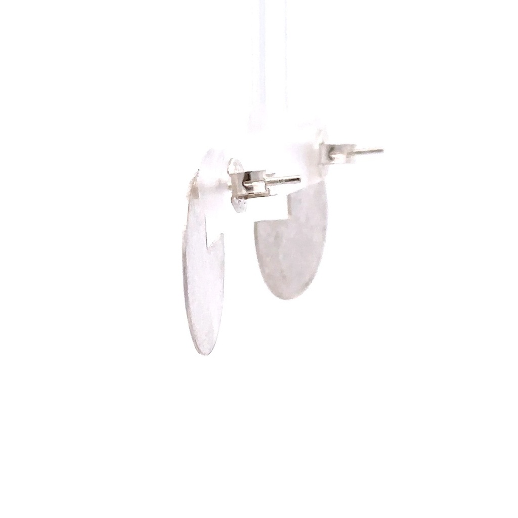 Silver pacman earrings