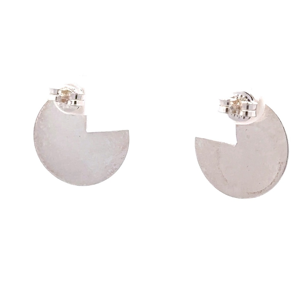 Silver pacman earrings