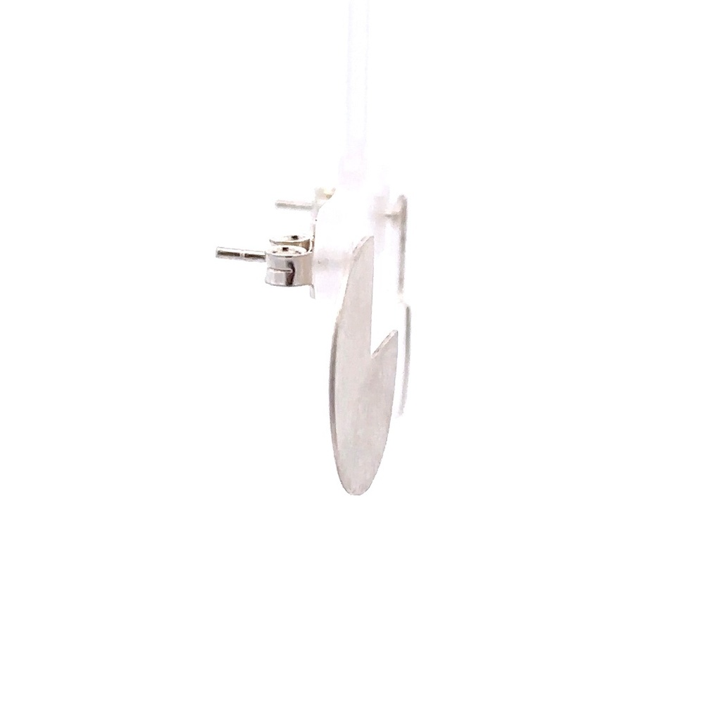 Silver pacman earrings