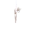 Silver earring stud and circle