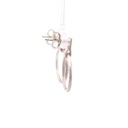 Silver earring stud and circle
