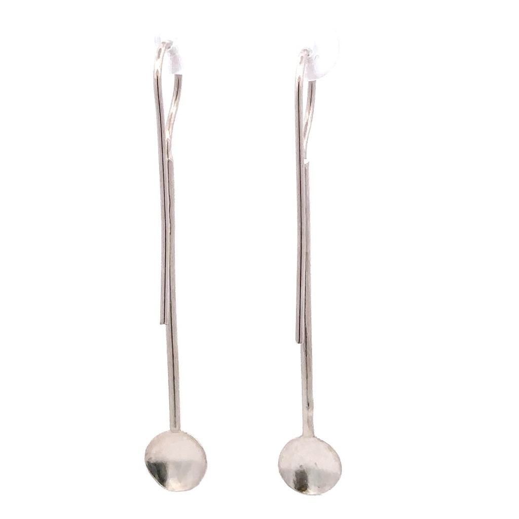 Silver bar drop with concave disc