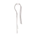 Long rectangular satin bar drop earring