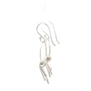 Long rectangular satin bar drop earring