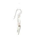 Long rectangular satin bar drop earring