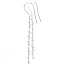 Long rectangular satin bar drop earring