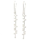 Long rectangular satin bar drop earring