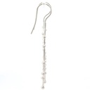 Long rectangular satin bar drop earring