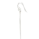 Long rectangular satin bar drop earring