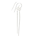 Long rectangular satin bar drop earring