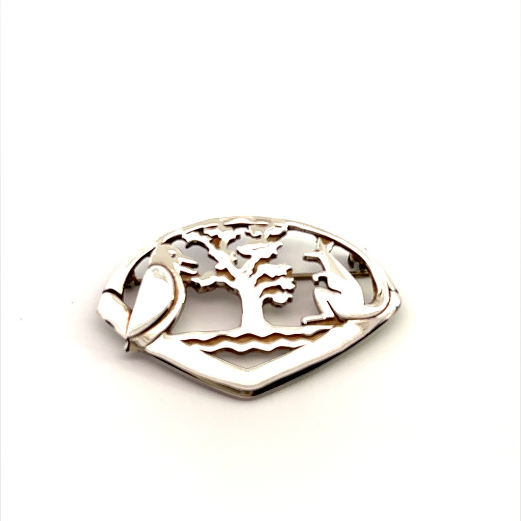 Sterling Silver Australian Gumtree Brooch