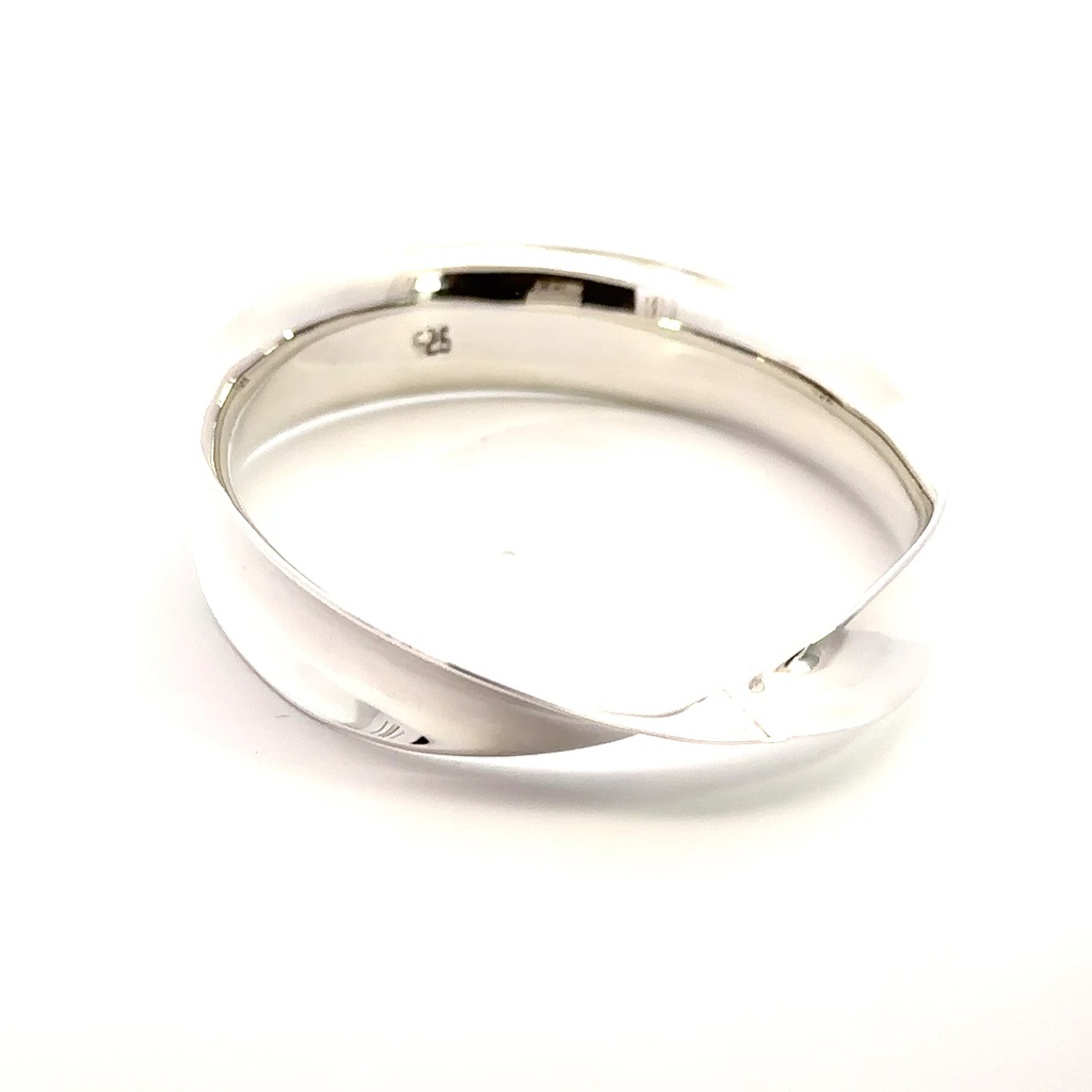 Sterling Silver Wide Twist Bangle