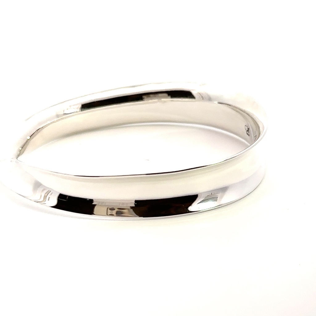 Sterling Silver Wide Twist Bangle