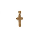 9ct yellow gold and white gold crucifix pendant