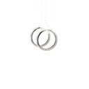 9CT White Gold Half Round Huggie Earrings