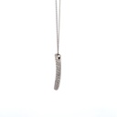 18k white gold diamond pave pendant
