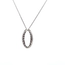 18k white gold diamond pave pendant
