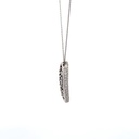 18k white gold diamond pave pendant