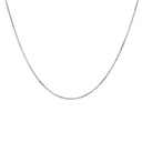 9K white gold cable necklace