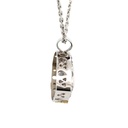 Dentritic agate moonstone pendant 18K