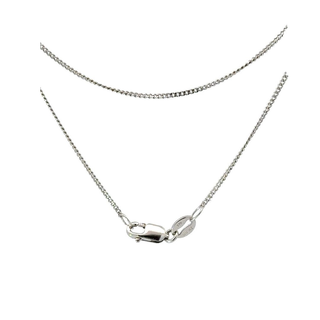 9k white gold extender necklace