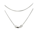 9k white gold extender necklace