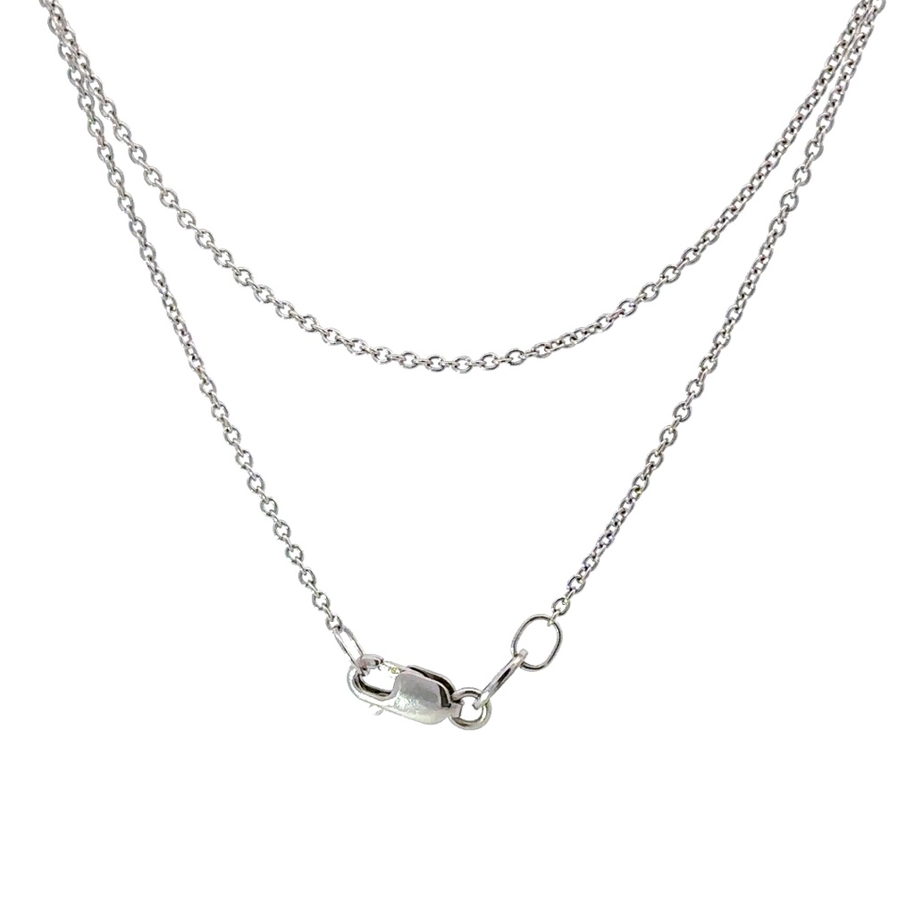 9k white gold cable necklace 40cm