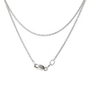 9k white gold cable necklace 40cm