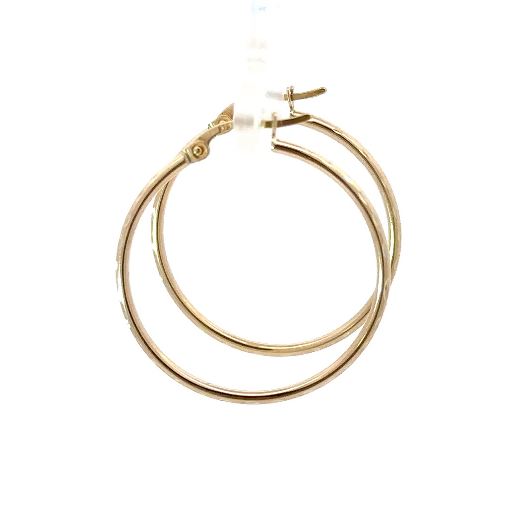 Hoop earrings in 9ct yellow gold