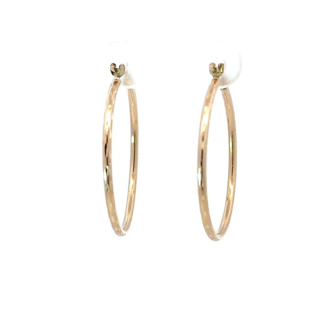 Hoop earrings in 9ct yellow gold